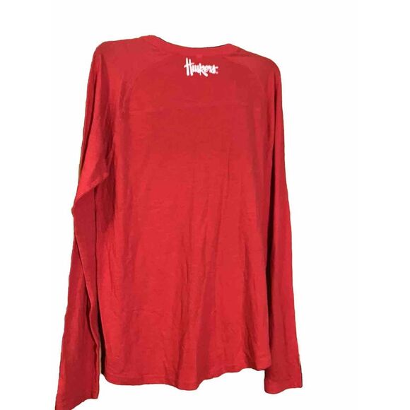 UNIVERSITY‎ OF NEBRASKA MEN'S RED LONG-SLEEVE TSHIRT SIZE LARGE NWT Sample - Picture 2 of 6